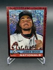 2025 Topps Heritage James Wood 231 Chrome Burgundy Sparkle Refractor RC