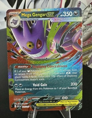Pokemon Mega Gengar ex 125/217 Double Rare Holo Ascended Heroes Near Mint NM