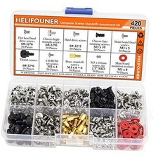 420 Pieces Computer Standoffs Screws Assortment Kit for 2.5" SSD, Hard Drive,