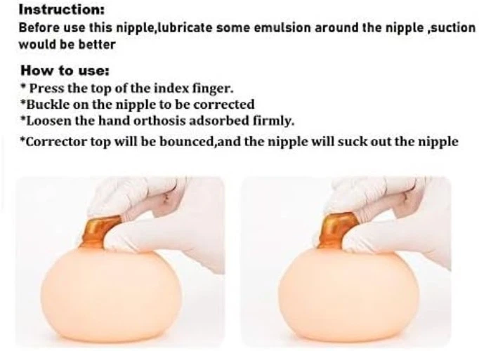 Soft Silicone Nipple Corrector - Ideal Breastfeeding Aid for Inverted Nipples - Image 4 of 4