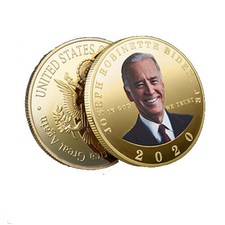 50PCS Souvenir 1Pc Commemorative Collectibles President Joe Biden Art 2020