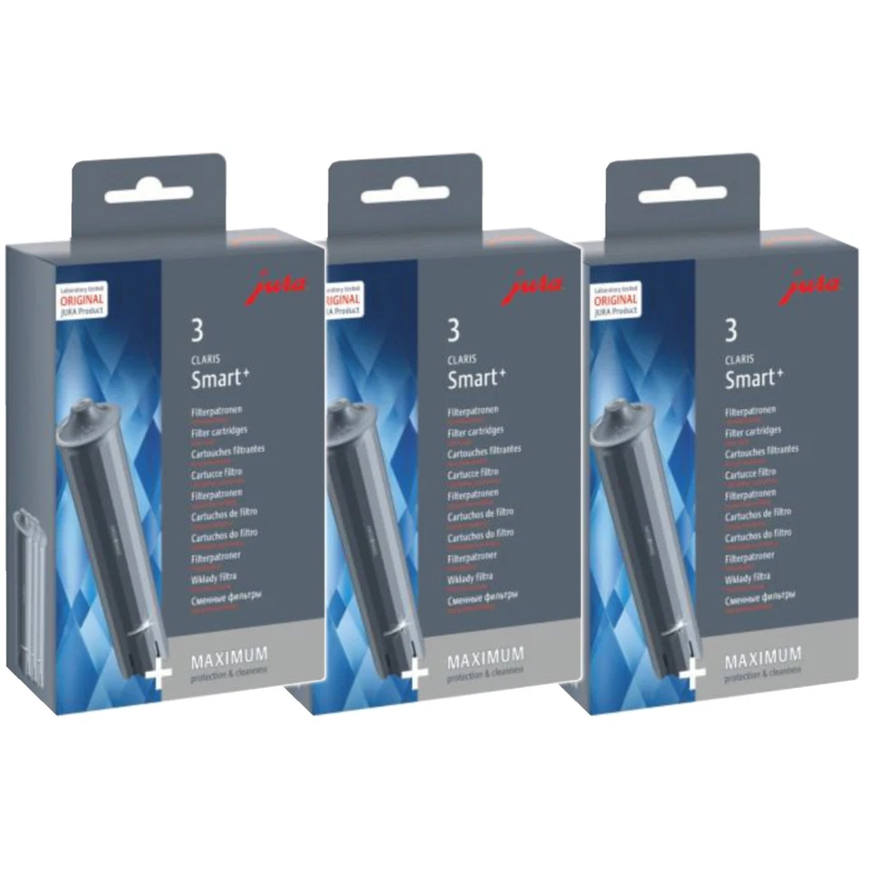 3x JURA CLARIS Smart+ Filterpatrone - 3 Stück (24233) - Vorteilsset - Sparset