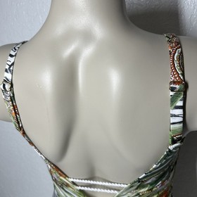 Lise Charmel Size 10E Floral Zebra One Piece Wired Tropical Swimsuit France