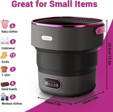 Portable Washing Machine Mini Washer Foldable Washer and Spin Dryer Small Travel