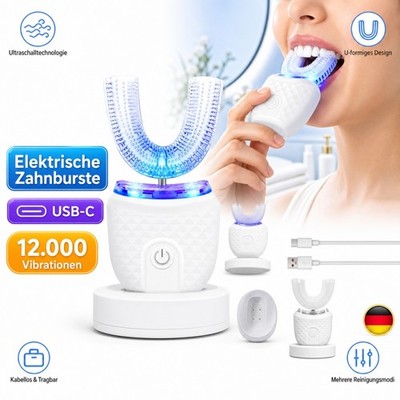 Schallzahnbürste U-Form Automatisch USB-C-Ladeanschluss Zahnreinigung Reisen