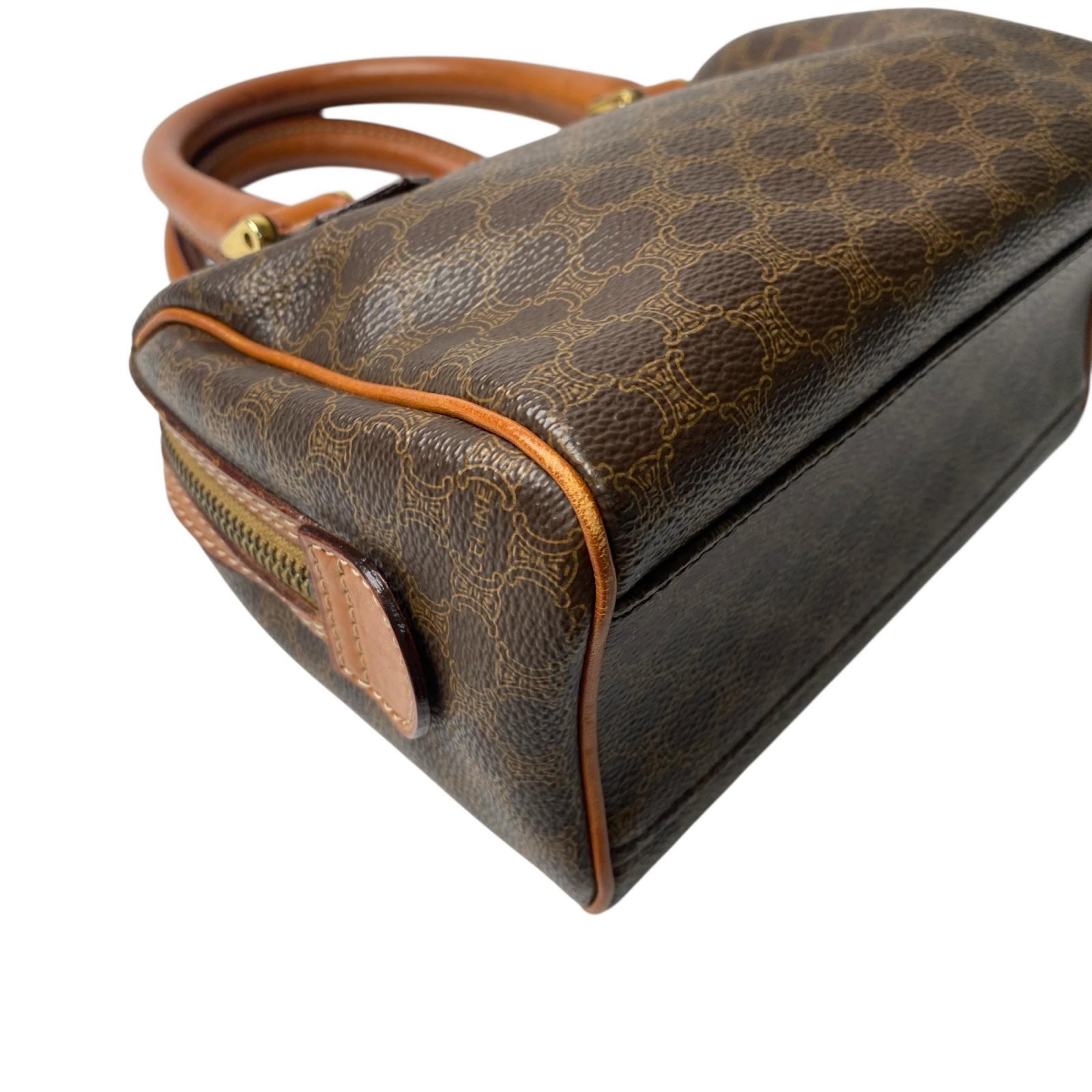 Celine Macadam Pattern Brown PVC Mini Boston Bag … - image 14