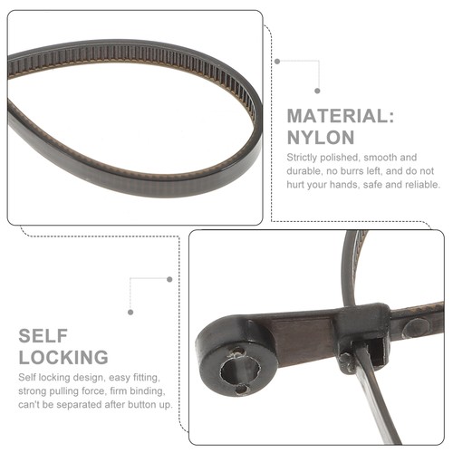 100 Pcs Useful Garden Cable Zip Tie With Screw Hole Cable Tie Fixing - Afbeelding 10 van 11
