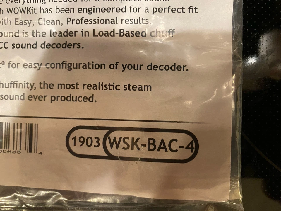 TCS DCC WSK-BAC-4 WOWKit ~ WOWSound Decoder ~ For Bachmann Richmond 4-4-0 ~ 1903 - Image 2 of 4