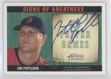 2005 Bowman Heritage Signs of Greatness Jonathan Papelbon #SG-JP Auto 0v1