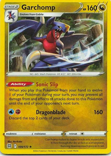 Garchomp 109/172 Astral Radiance Rare NM Pokemon TCG