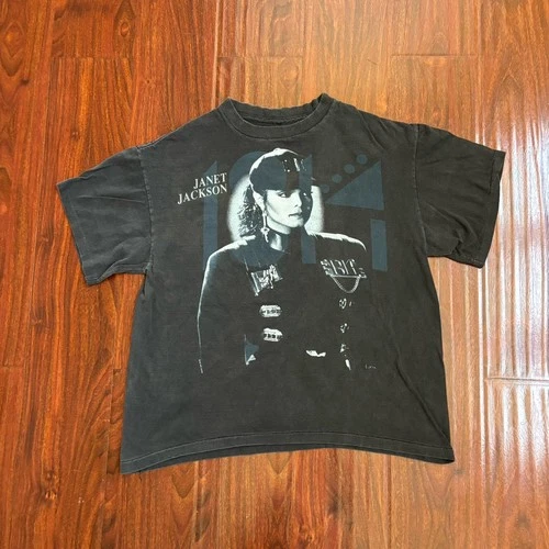 Vintage 90s Janet Jackson 1990 Rhythm Nation Tour T-Shirt Si 1990s vintage concert t-shirt, vintage, single stitch, B+ condition