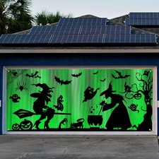 7 x 16 ft Halloween Garage Door Decorations Large Double Garage Door Cover