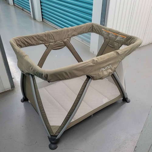 Nuna SENA Aire Travel Crib Portable Playard Folding Baby Bassinet Gray