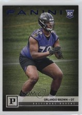 2018 Panini Rookies Blue Knight Orlando Brown #377 p8v