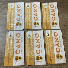 Camo Natural Leaf Wraps Peach Self Rolling Herbal Wraps (6 Packs/30 Sheets)