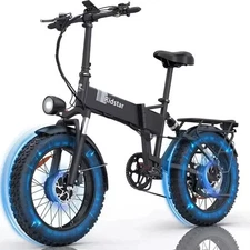 20'' Folding Electric Bike 2000W 48V 23Ah Dual Motor Off-Road City Ebike 7 Speed