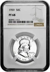 1959 50C Proof Silver Franklin Half Dollar NGC Graded PF 68 in New Holder