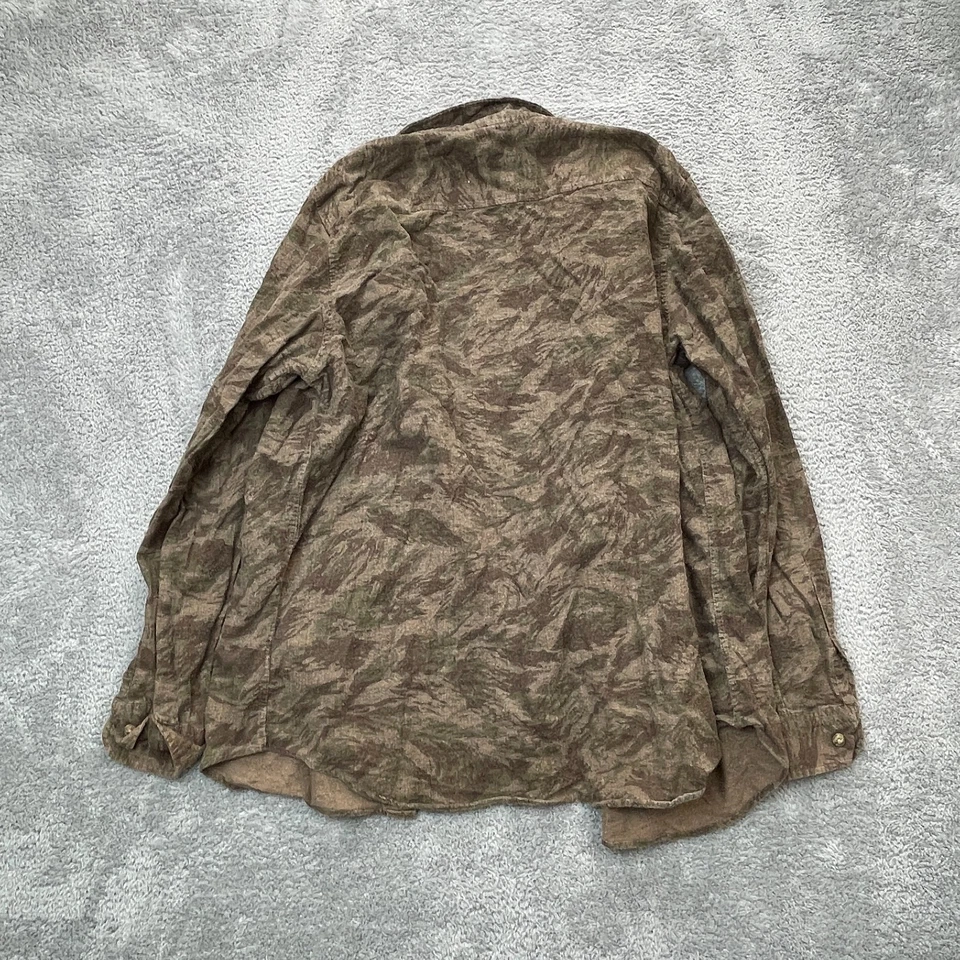 Camisa O Neill Para Hombres Extra Grande Marrón Camuflaje Algodón Abotonada Camping Caza Equipo Foto 2 de 4