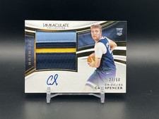 2024-25 Immaculate Premium Patch Rookie CAM SPENCER Auto /50 Gold RC #PPA-CAM