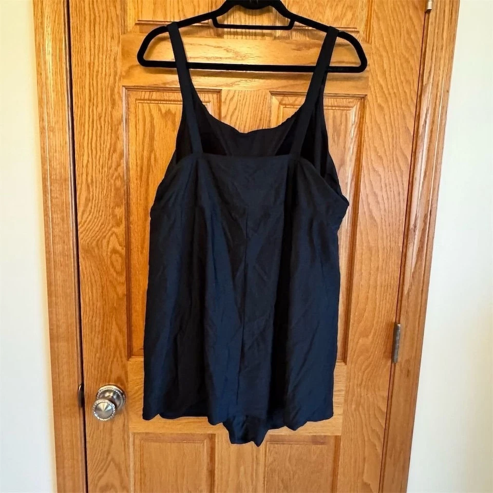 Женский купальник Pure Energy большого размера 26 Вт 3X черный с контролем живота - Изображение 2 из 4