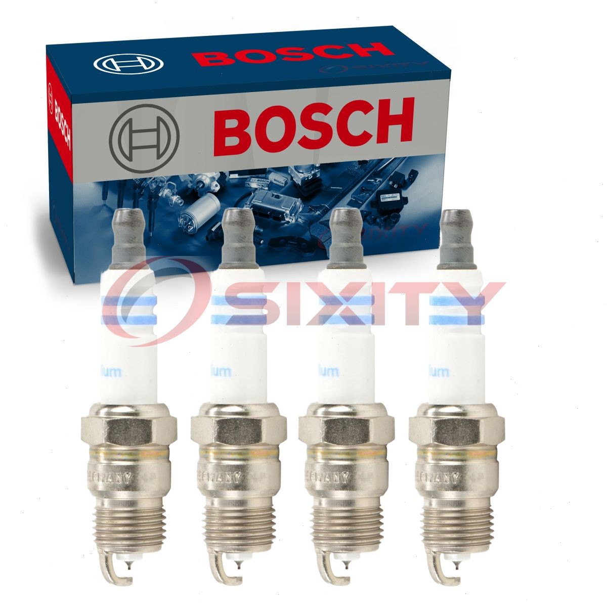 4 pc Bosch Double Iridium Spark Plugs for 1982-1986 Pontiac Firebird 2.5L L4 we