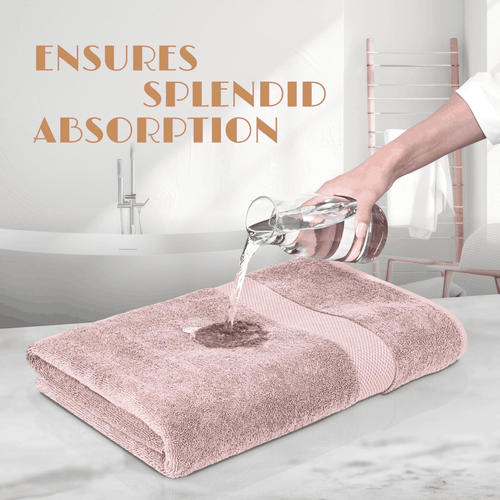 Rosa Badetücher 27x54 Zoll Baumwolle Handtuch Set 4er Pack für Bad Hotel Fitnessstudio Spa - Bild 5 von 8