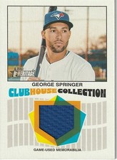 Topps Heritage Clubhouse Collection George Springer Relic Blue Jays CCR-GS 2026