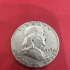 1952 Franklin Half Dollar 50C Coin - Circulated, Uncertified