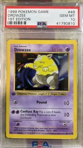 🚨READ DESC🚨 DROWZEE PSA 10 1999 POKEMON 1ST EDITION #49/102 BASE SET 4847