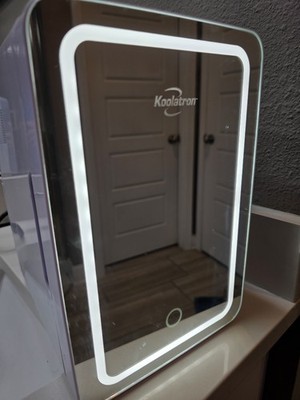 Koolatron 6L Mini Fridge with a Mirrored LED Door