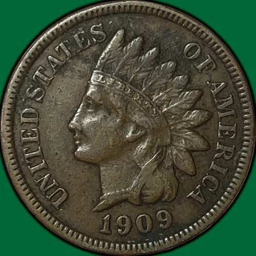 1909 Indian Head Cent Extremely Fine XF Coin #34544