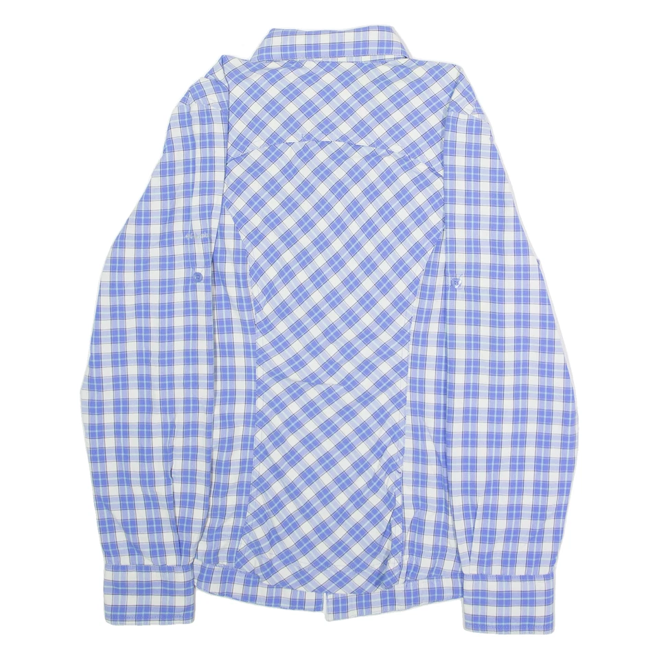 Camisa feminina COLUMBIA xadrez azul manga longa M - Imagem 3 de 4