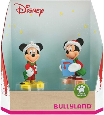 Bullyland 15074 Set Micky und Minni Maus Weihnachten Disney