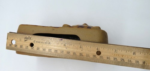 Jarrón jardinera de cerámica caprichosa arte moderno danés gato león pintado a mano marcado - Imagen 9 de 12