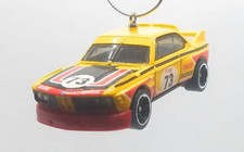 Christmas Ornament for 1973 BMW 3.0 CSL Race Car Yellow/Black Hood