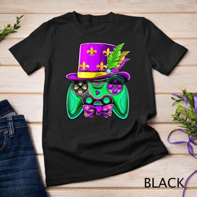 Mardi Gras Video Game Controller Jester Hat Costume Kids T-Shirt Unisex T-shirt