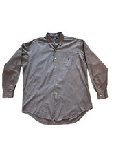 Polo Ralph Lauren Crane Navy Red Plaid Cotton Classic Button-Up Shirt Size Large