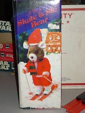 Battery Operated Musical SKATE  SKI Bear, RARE COMPLETE,WORKS