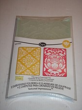 SIZZIX Textured Impressions Embossing Folders 2pack Baroque Flowertopia 657392