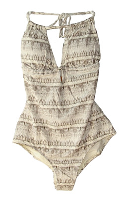 Eberjey Size S Earth Shadow Sage Suki One Piece Swimsuit New MSRP $164