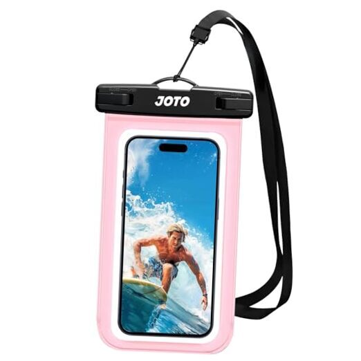Universal Waterproof Phone Pouch Cellphone Dry Bag Case for iPhone Clearpink