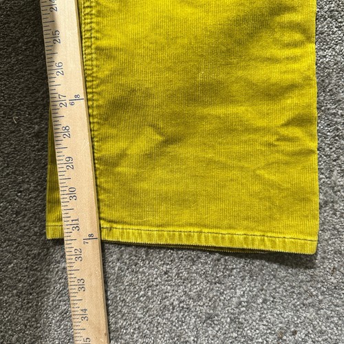J Crew Corduroy Pants Women 8 Yellow/Green Mid Rise Bootcut Favorite Academia - Picture 11 of 14