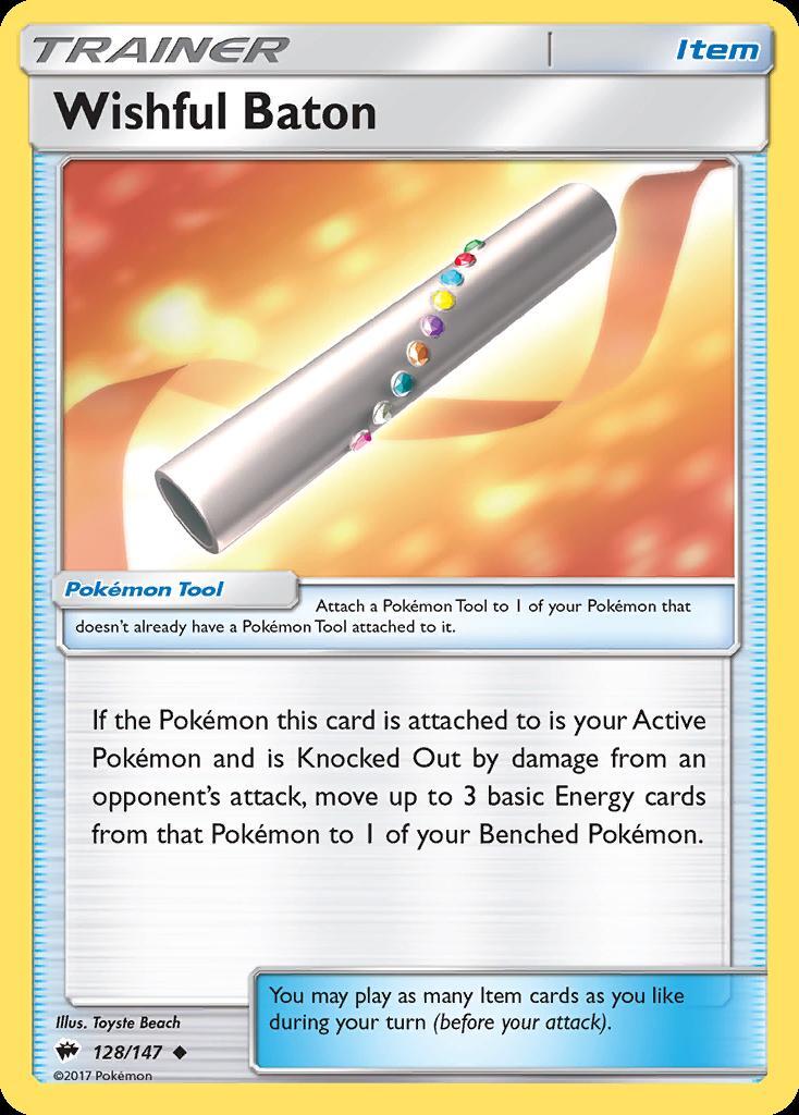 Pokemon Wishful Baton (128/173) Burning Shadows LP