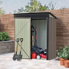 5 x 3ft Garden Shed Galvanised Metal Shed Outdoor Storage Tool Small House 