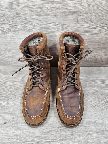 Eastland Charlie 1955 Women's Brown Boots Lace-up Faux Fur Winter Shoes 7.5 - Picture 5 of 14