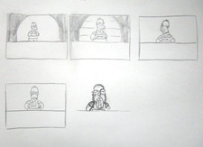 1990 SIMPSONS HOMER FOX Walt Disney ORIGINAL PRODUCTION cel STORYBOARD DRAWING