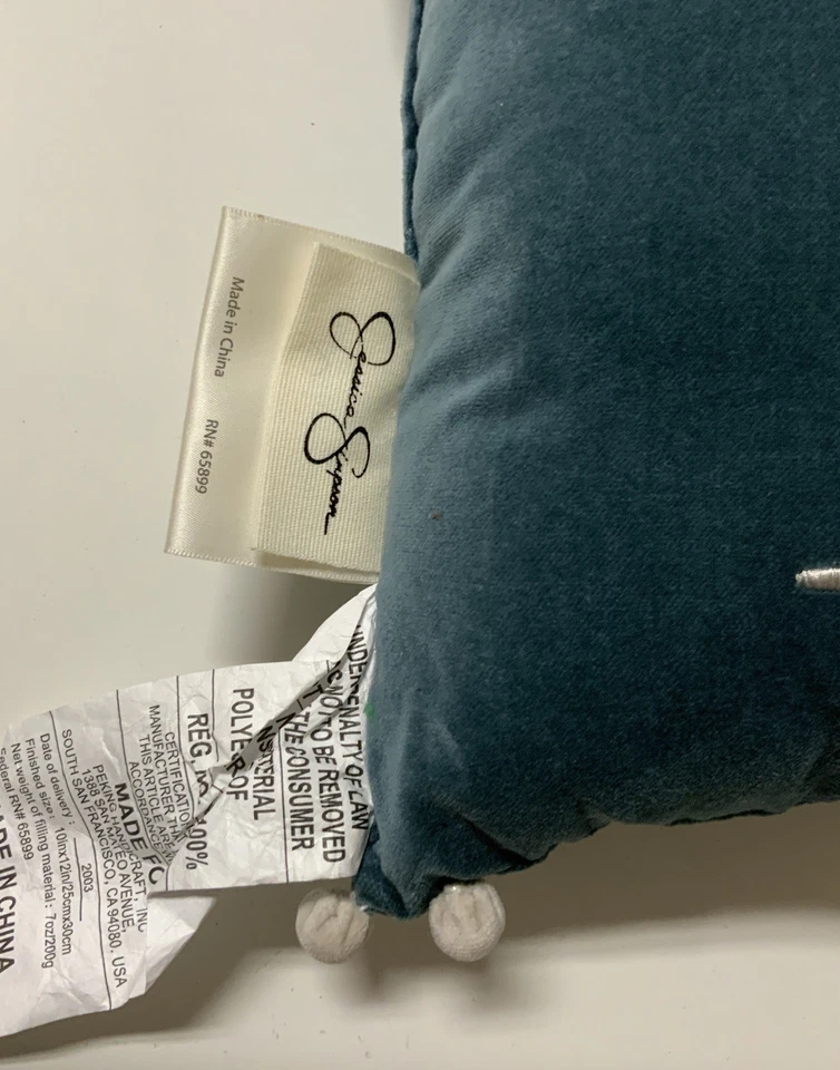 🔰 Jessica Simpson Tallulah "Sweet Dreams Y'All" Oblong Throw Pillow 10""x12""🆕 — 第 2/4 张图片