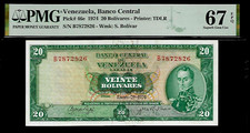 Venezuela 20 Bolivares 1974 PMG 67 EPQ UNC P#46e PMG Top Population 3/0