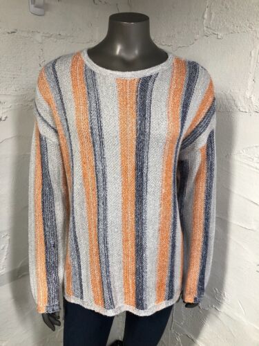 Paper Crane Striped Lightweight Sweater Large Wome