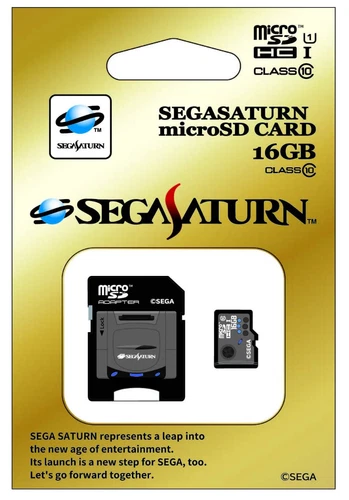Sega Saturn micro SD Card 16GB Class 10 Memory Card + SD Adapter F/S